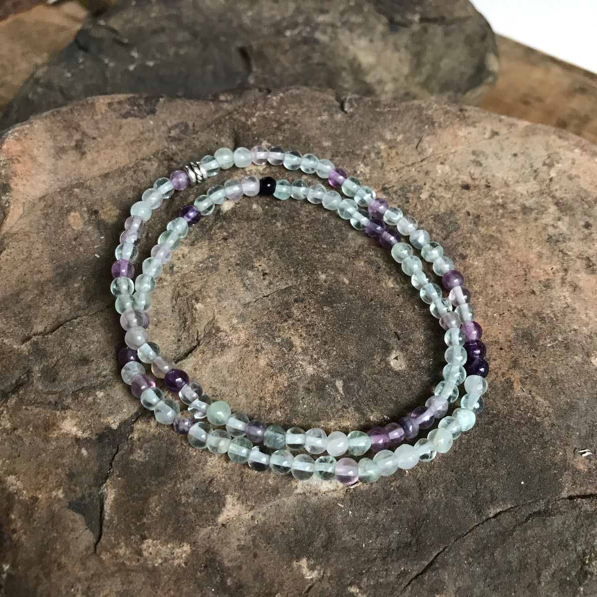Fluorite Mini Bead Bracelet