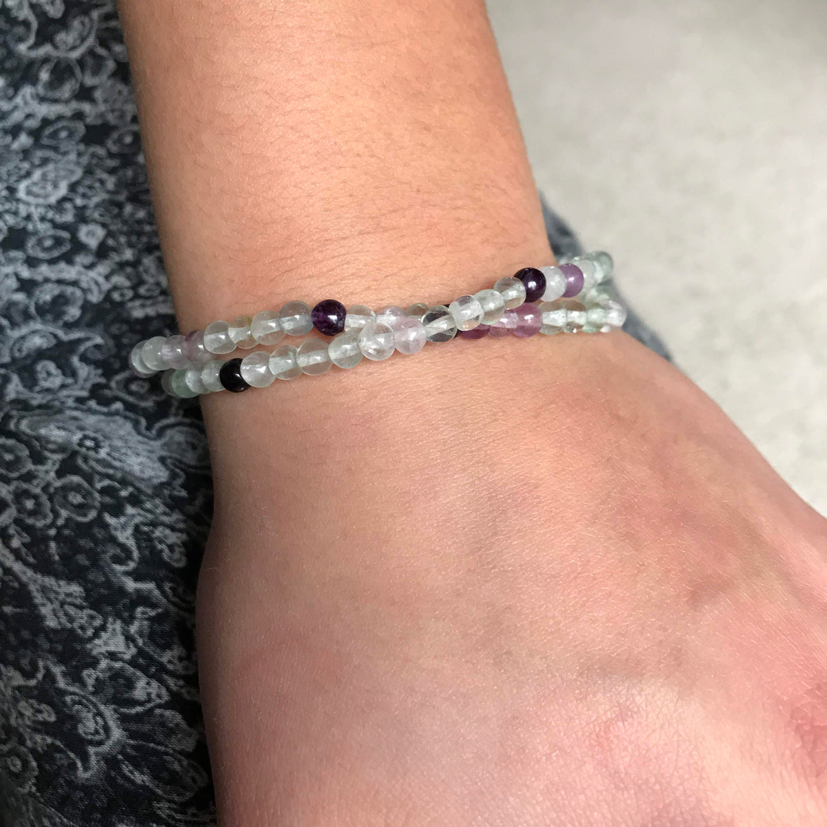 Fluorite Mini Bead Bracelet