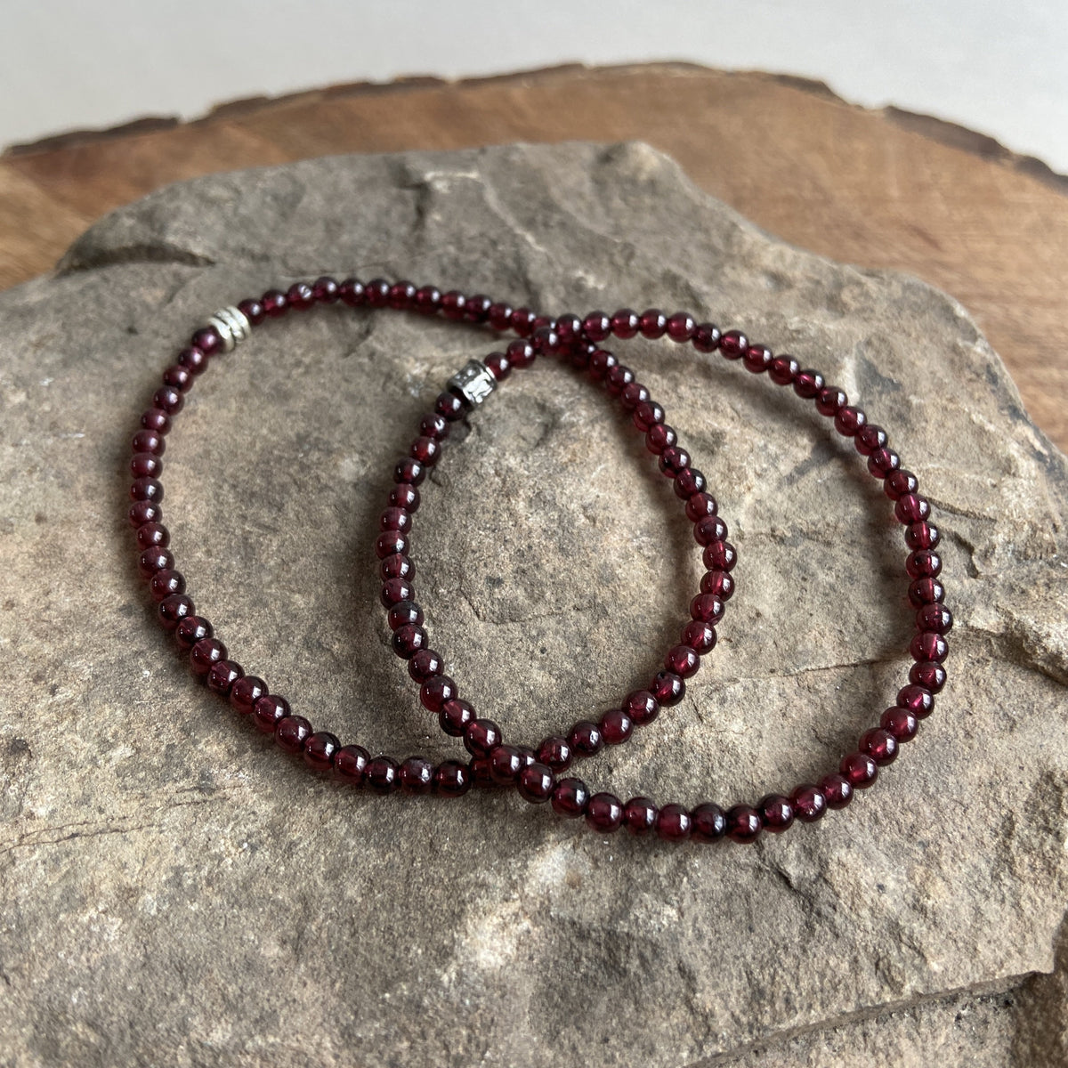 Garnet Mini Bead Bracelet