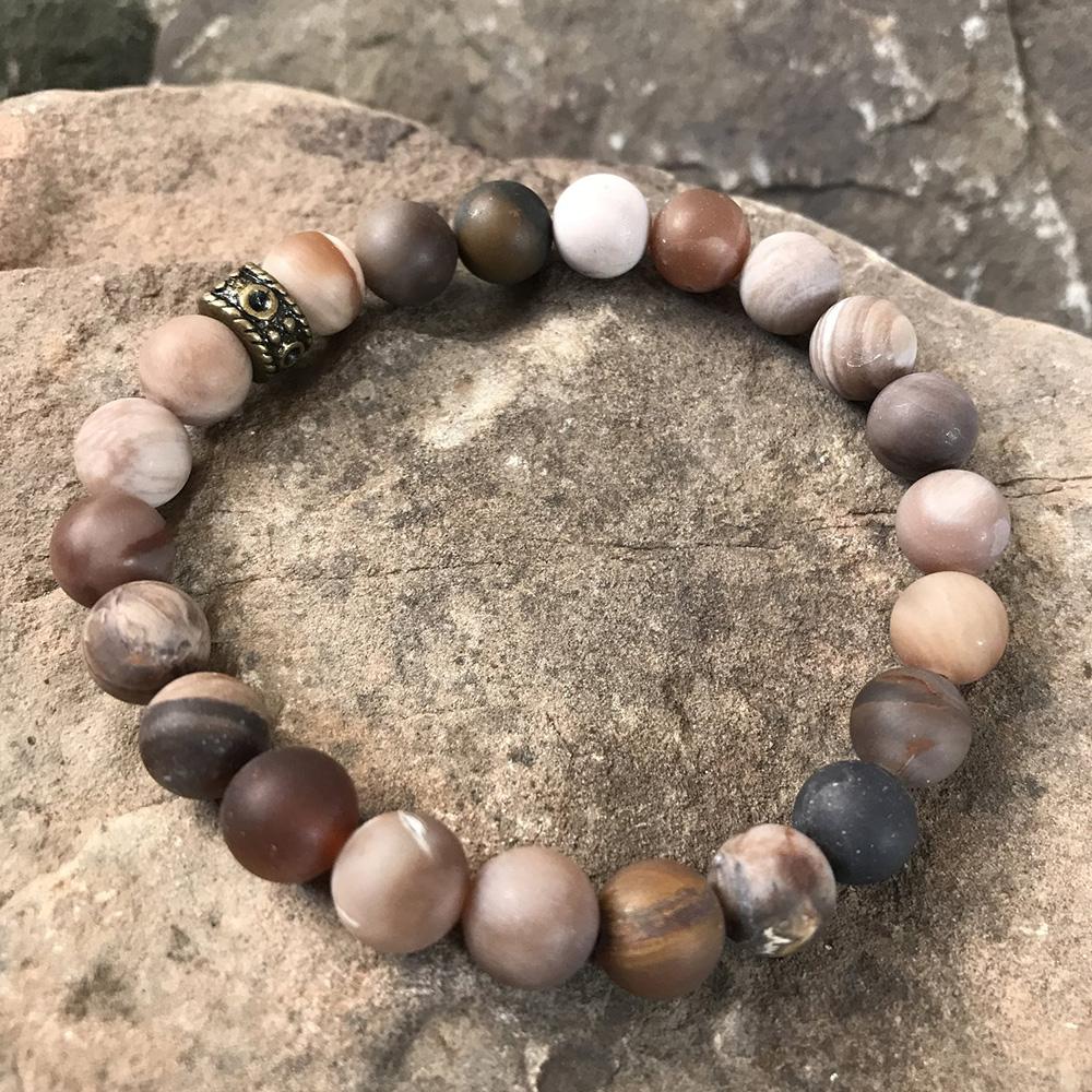 Wood Opalite Bracelet - matte