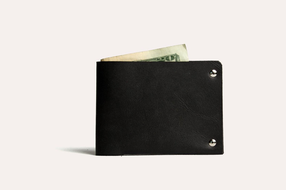 Unstitched Leather Billfold Wallet