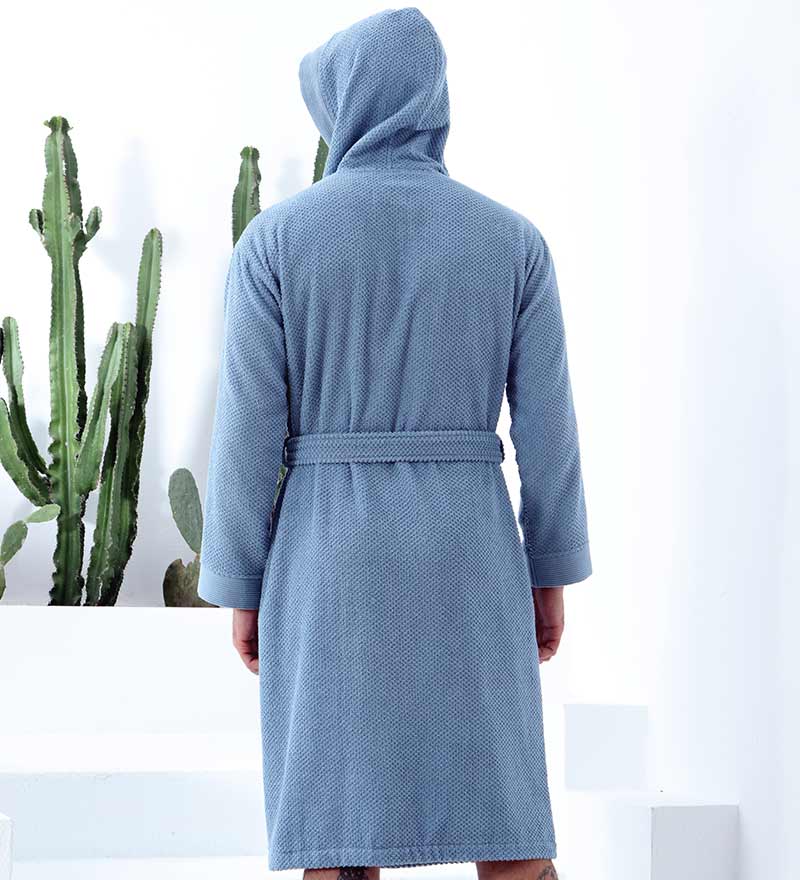 Men's Luxury Turkish Cotton Terry Cloth Robe with Hood