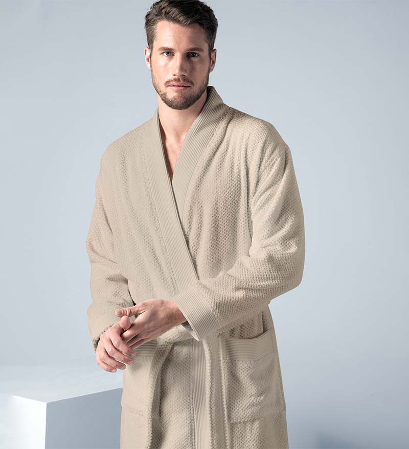 Men&#39;s Turkish Cotton Terry Cloth Kimono Robe