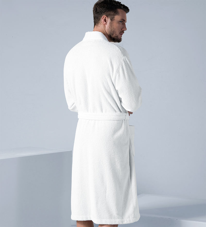 Men&#39;s Turkish Cotton Terry Cloth Kimono Robe