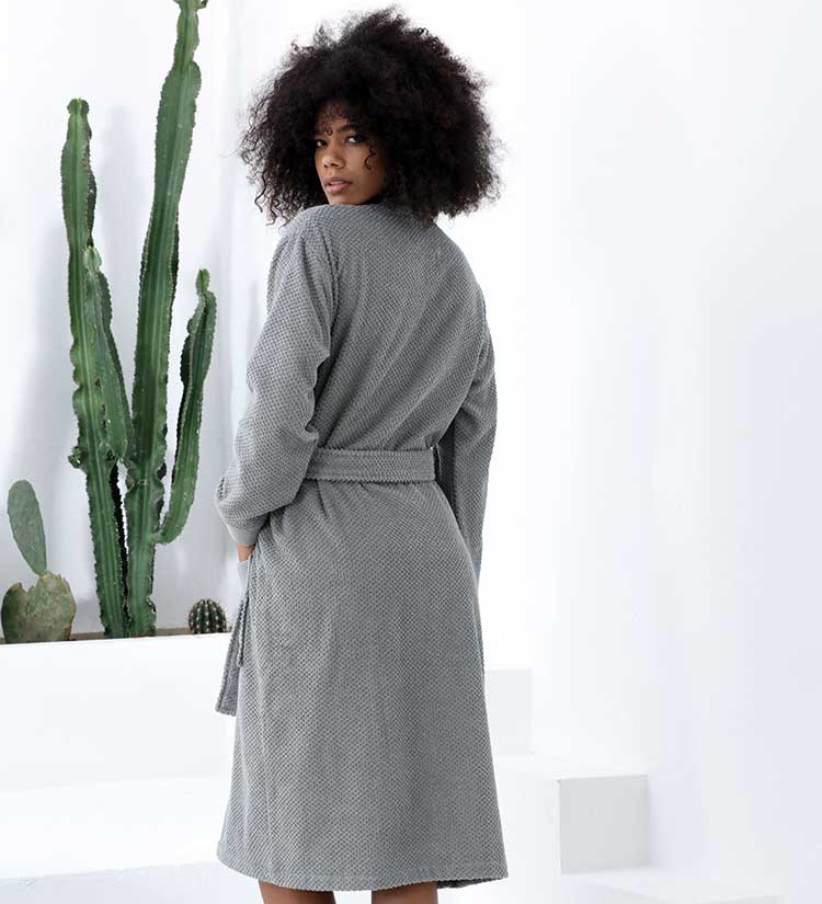 Women&#39;s Turkish Cotton Terry Cloth Kimono Robe
