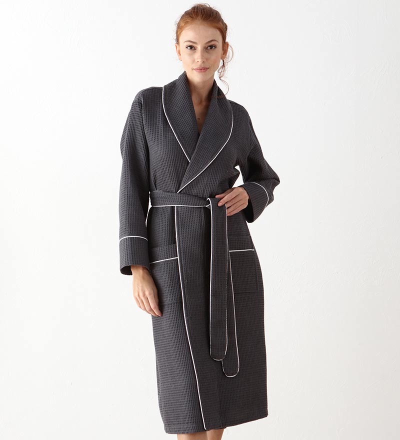 Women&#39;s Full Length Waffle Hotel Robe