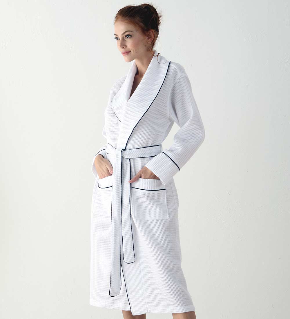 Women&#39;s Full Length Waffle Hotel Robe