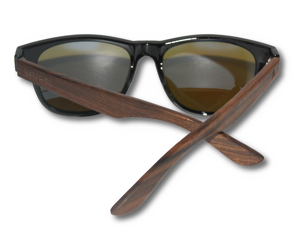 Real Ebony Wood Hybrid Wanderer Style Sunglasses by WUDN