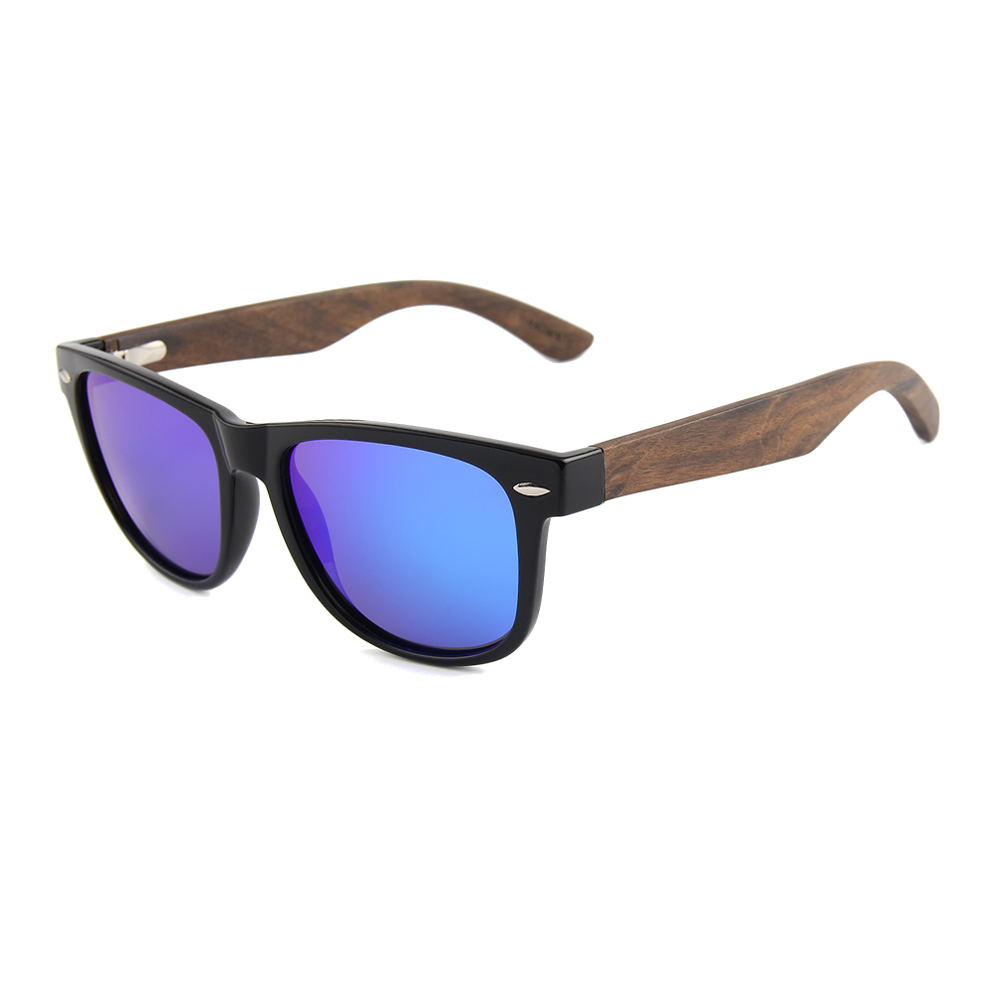 Real Ebony Wood Hybrid Wanderer Style Sunglasses by WUDN