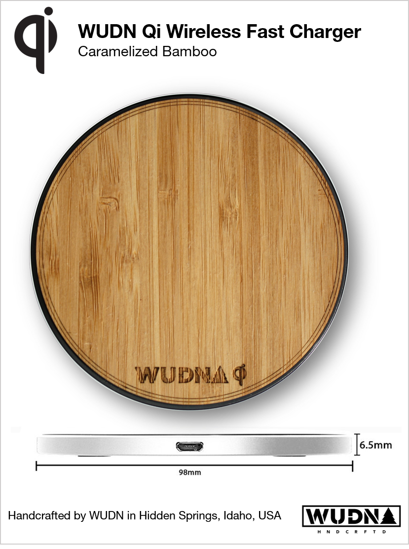 Wooden Qi Wireless Fast Charger