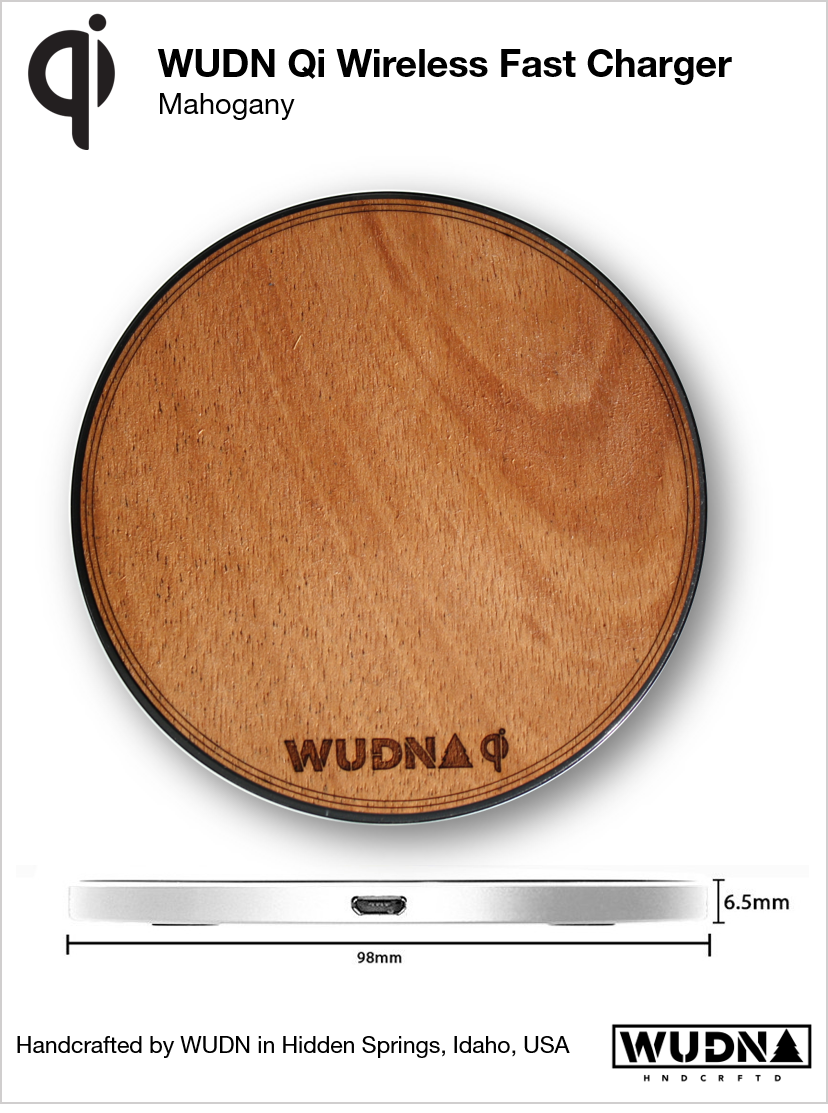 Wooden Qi Wireless Fast Charger