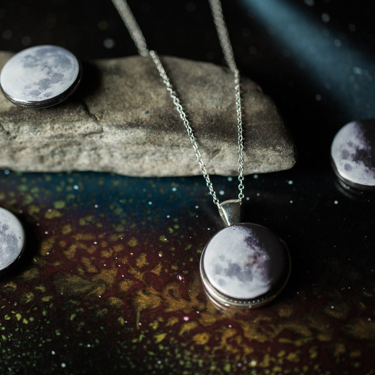 Interchangeable Moon Phase Necklace
