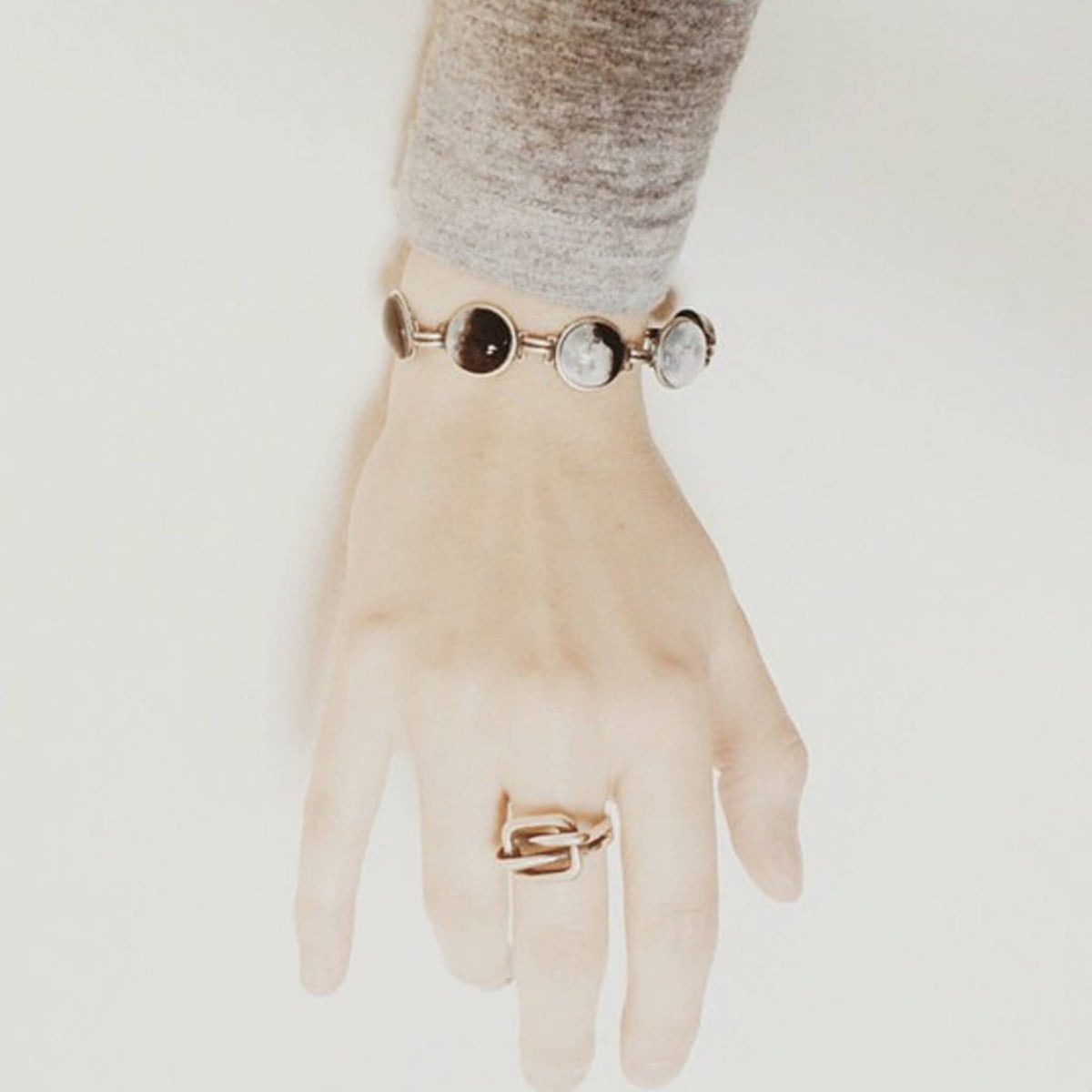 Moon Phase Bracelet - Space Jewelry, Lunar Phases