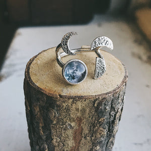 Moon Phase Sculpture Ring