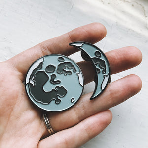 Moon Phases Enamel Pin Set of 5