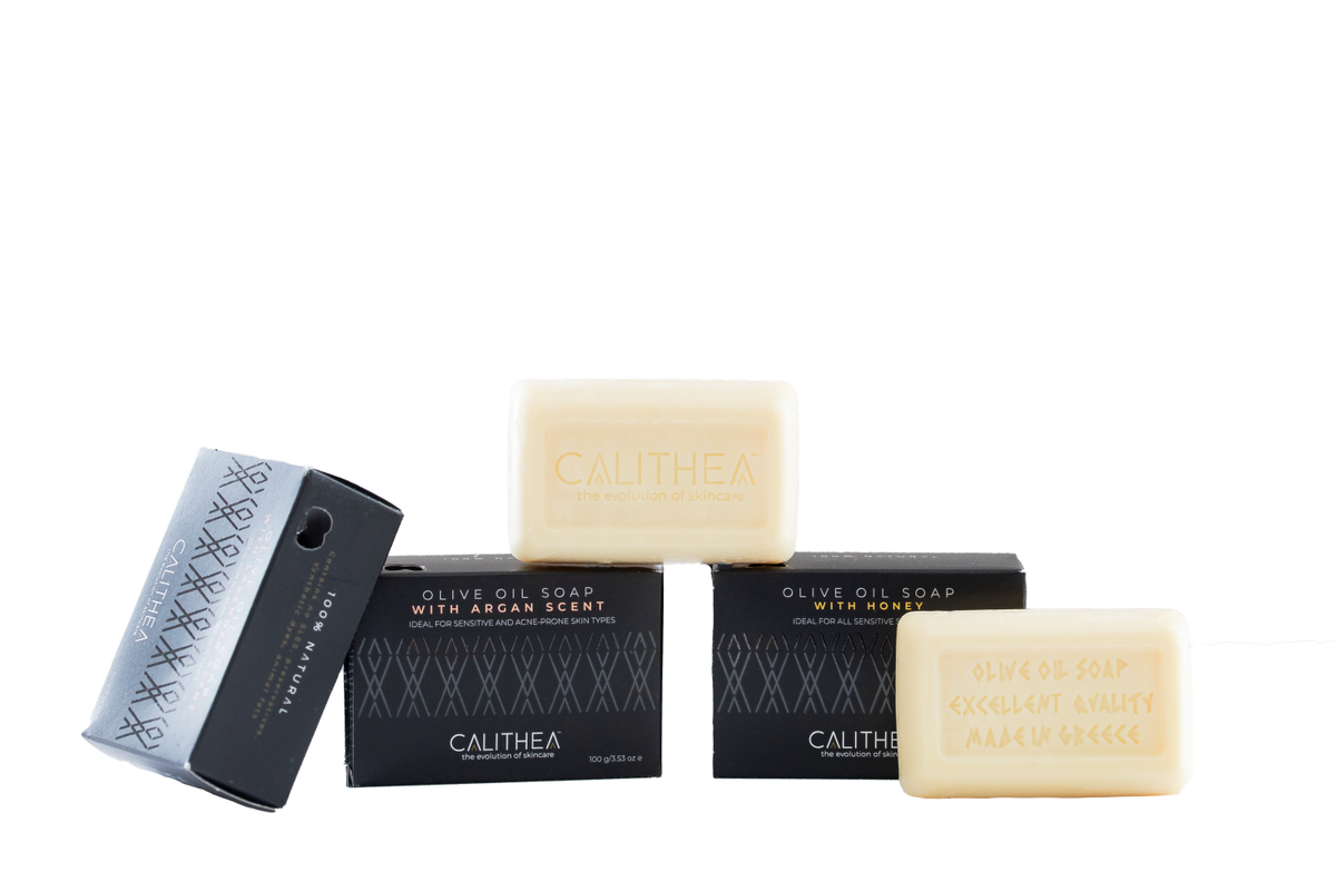 100% Natural 3-Pack Olive Oil Soaps: Lavender, Honey &amp; Argan